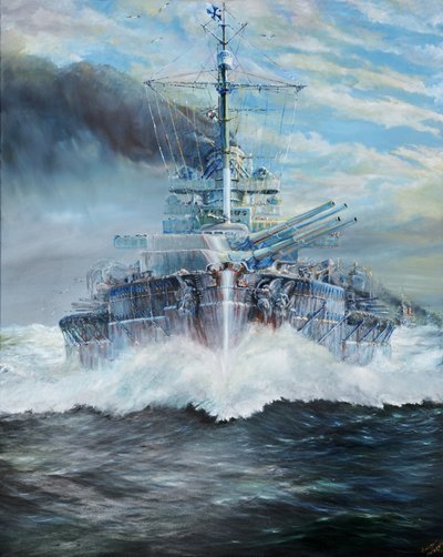 SMS König tritt in die Schlacht von Jütland ein, 31. Mai 1916; 2018 von Unbekannt Unbekannt